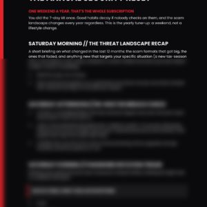 The Annual Security Reset