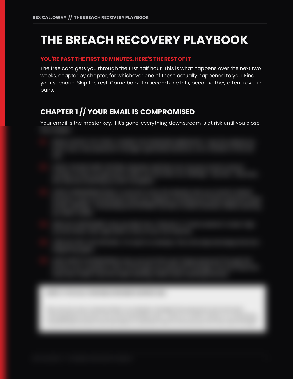 The Breach Recovery Playbook