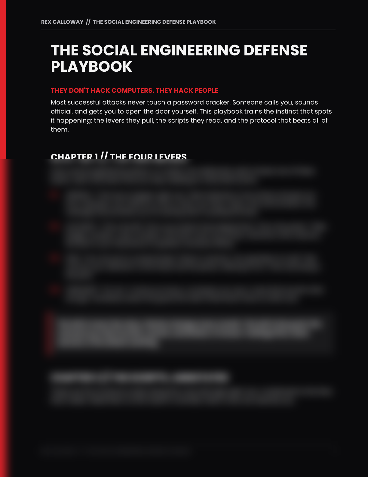 The Social Engineering Defense Playbook