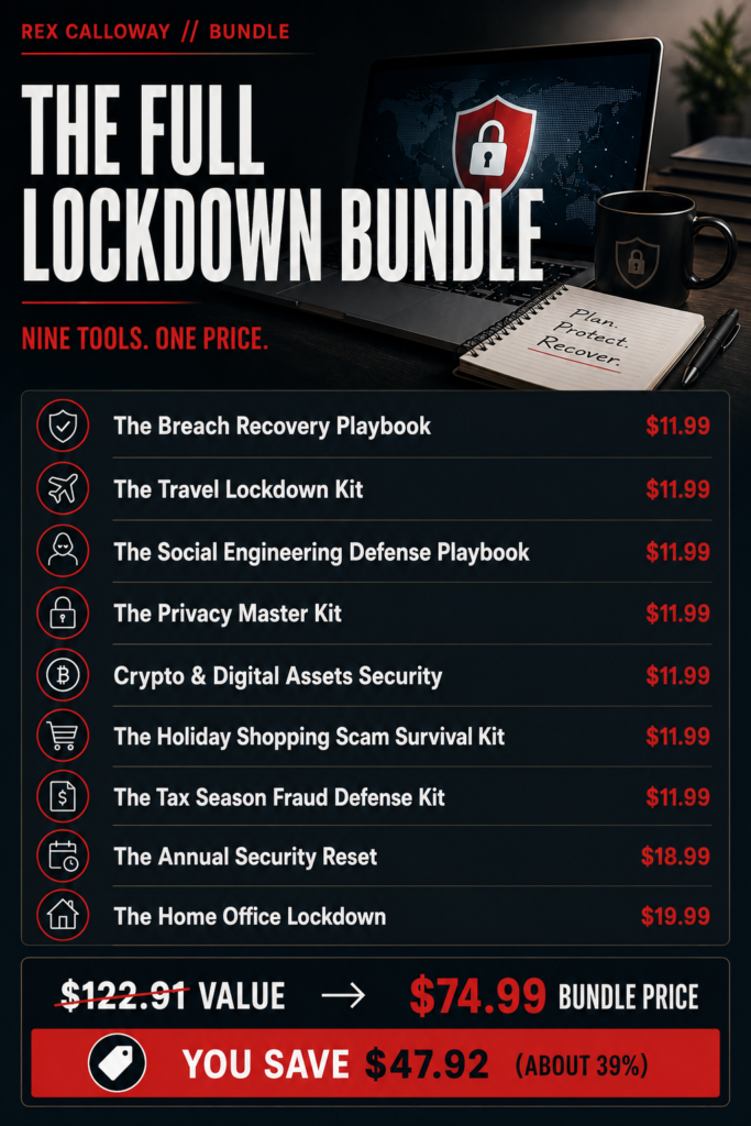 The Full Lockdown Bundle — nine security kits, $122.91 value for $74.99